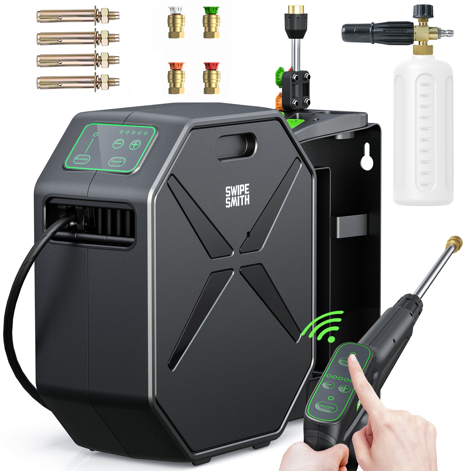 Aspiron SI-TH011 Wall-Mounted Pressure Washer, Pressure Washer, Remote