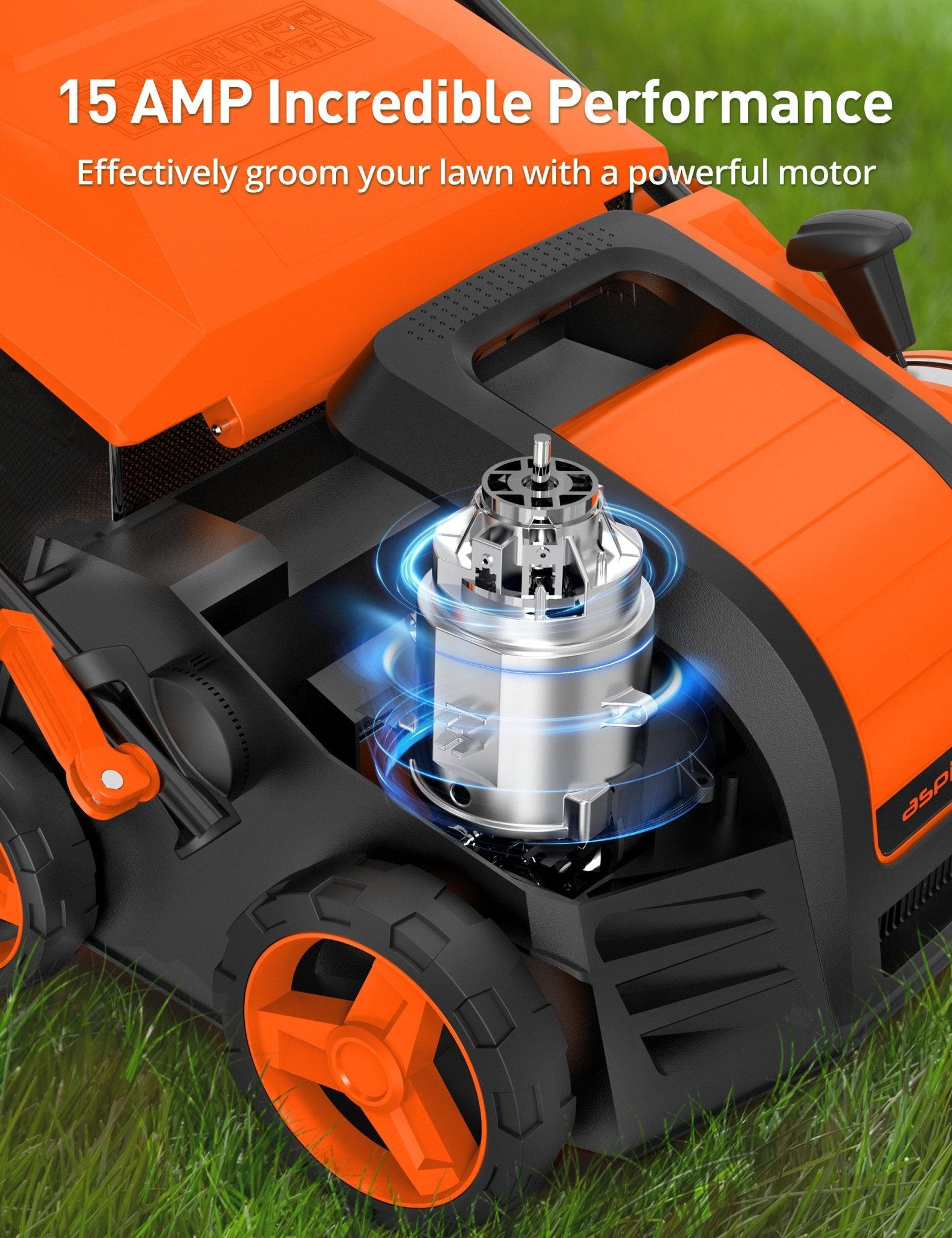 Aspiron 15Amp Electric Dethatcher Scarifier 16-Inch