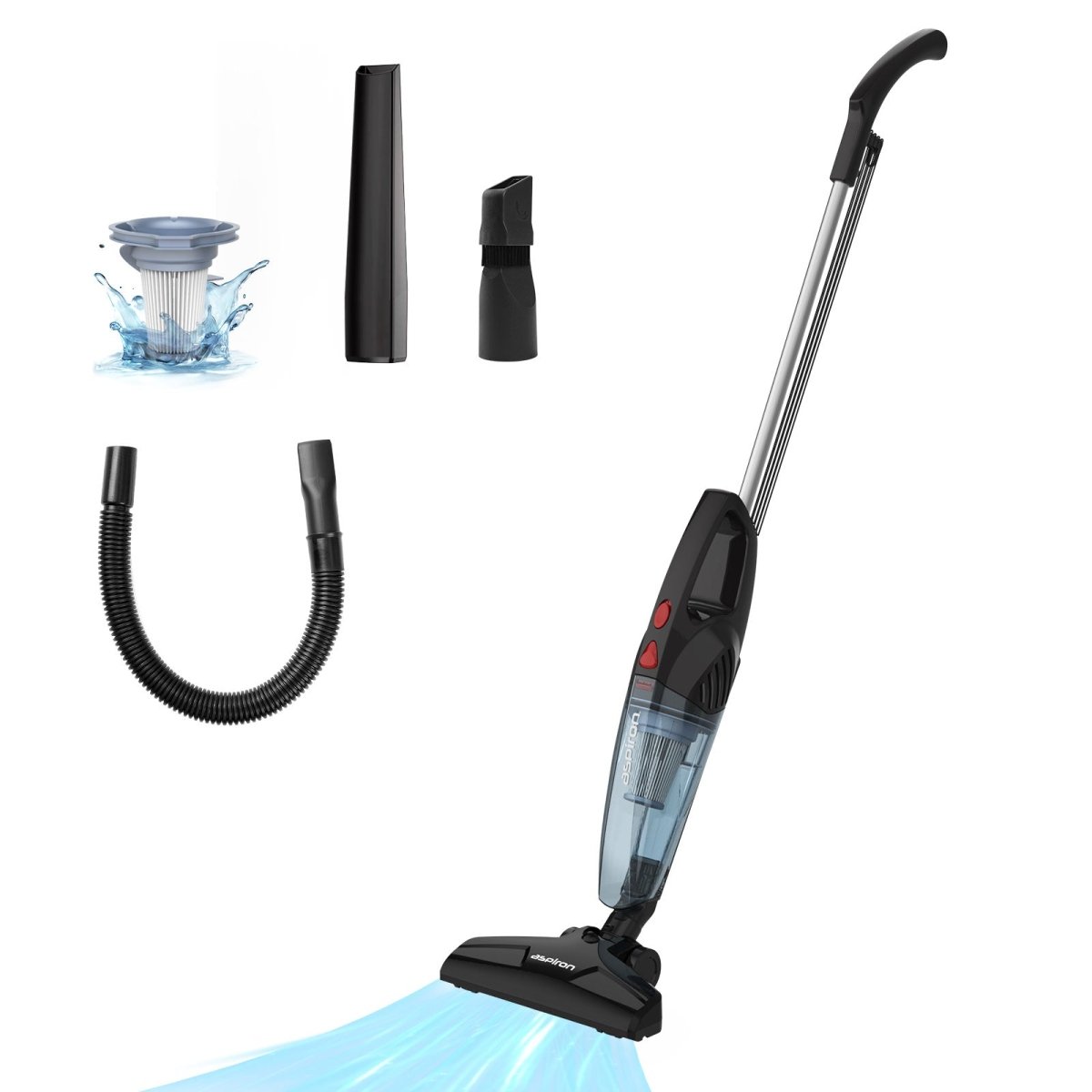 Aspiron 5-in-1 Lightweight Corded Stick Vacuum CA035,3-Stage Filtration