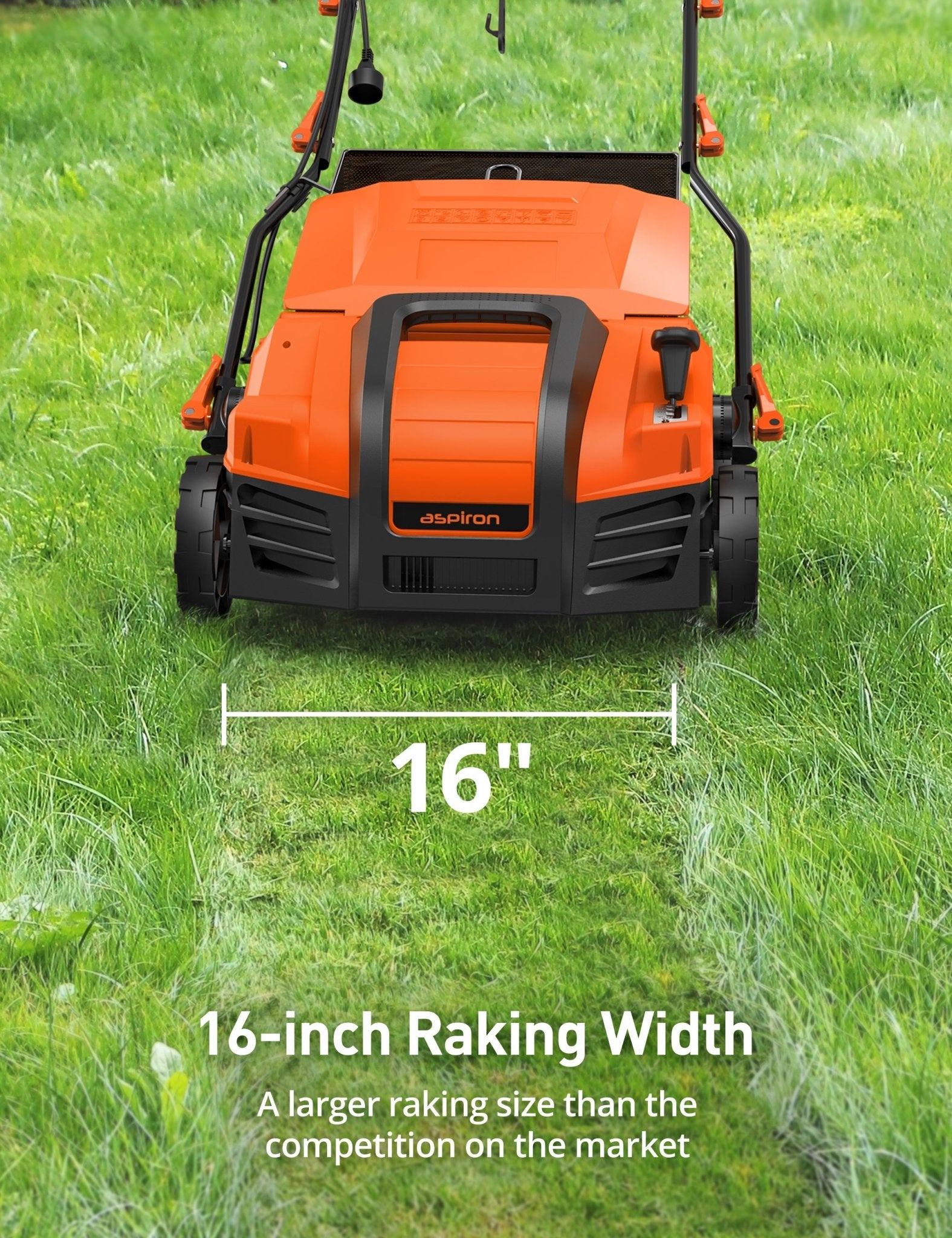 Aspiron 15Amp Electric Dethatcher Scarifier 16-Inch