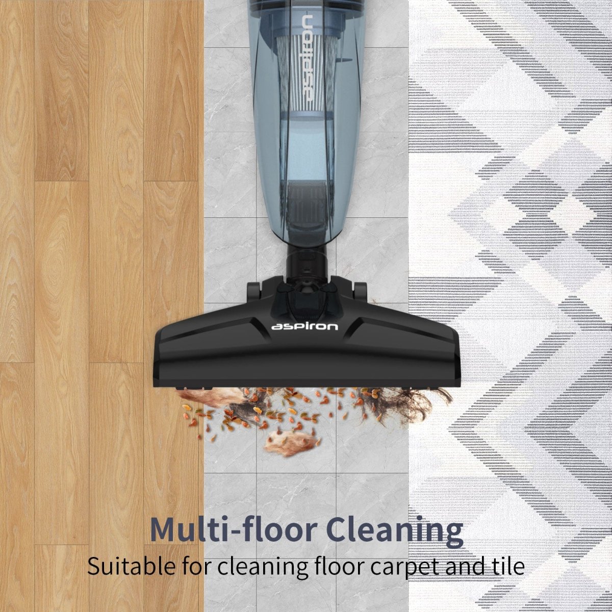 Aspiron 5-in-1 Lightweight Corded Stick Vacuum CA035,3-Stage Filtration