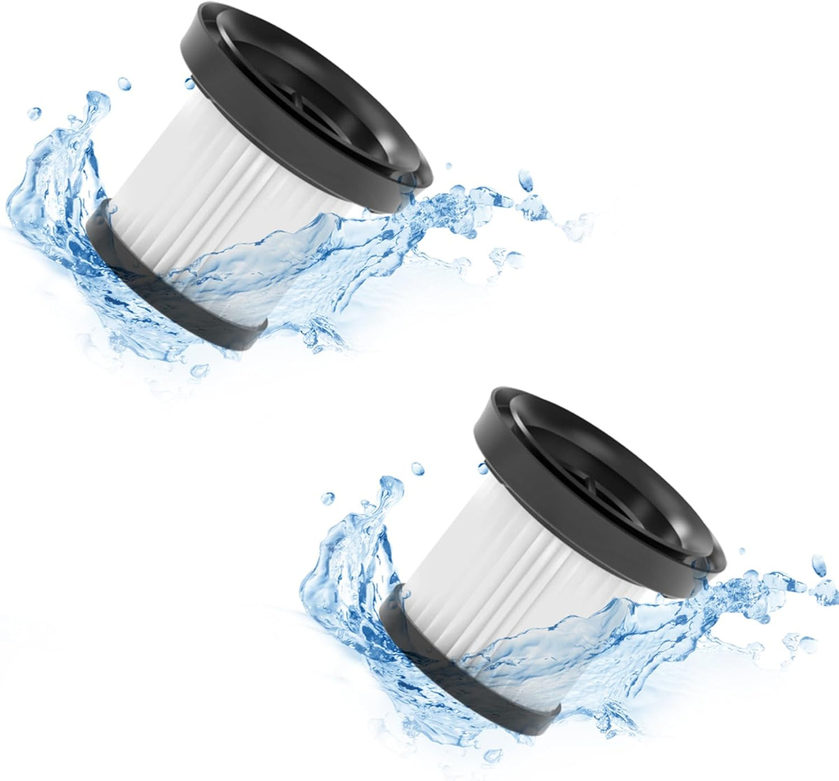 Aspiron Replacement Inlet HEPA-H12 Filter Part for AS-CA038, 2 Pack Washable Filter for Handheld Vacuum Cleaner, HEPA Style Filter Fits