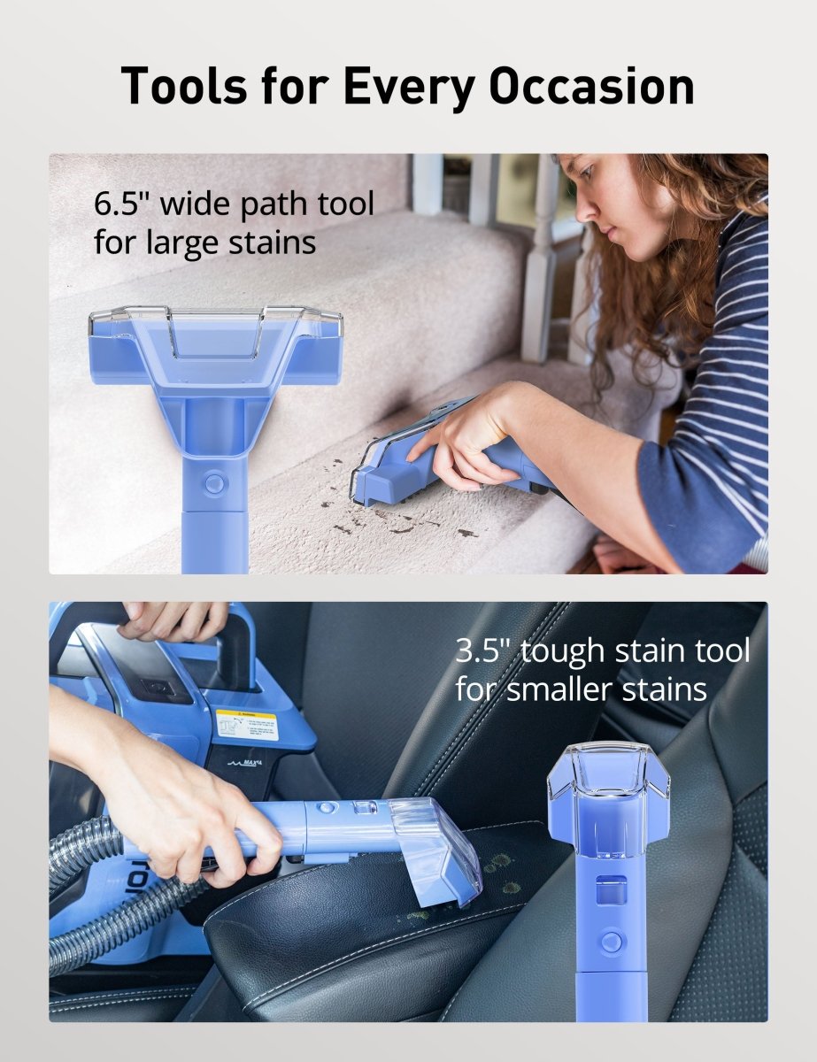 ASPIRON® Carpet Cleaner Machine with 2 Cleaning Tools CA031 for Pet Stains, Car Seats