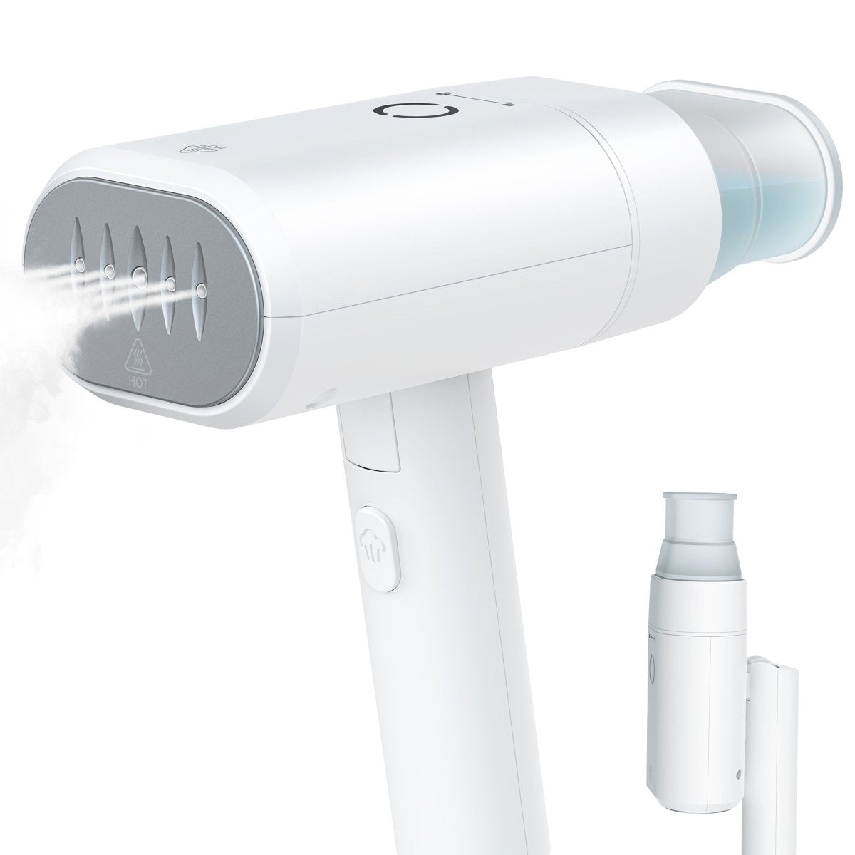 Aspiron Portable Garment Steamer with 220ml Water Tank, Fast Heat-up, 2-in-1 Clothes Steamer Fabric Wrinkle Remover for Home and Travel