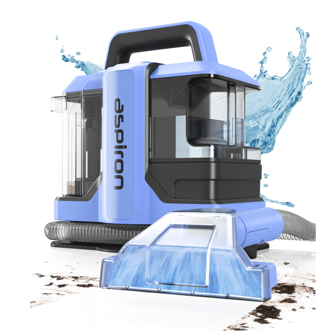 ASPIRON® Teppichreinigungsmaschine mit 2 Reinigungsaufsätzen CA031 für Tierflecken, Autositze