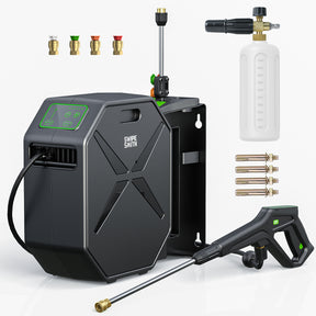 Aspiron SI-TH011 Wall-Mounted Pressure Washer, Pressure Washer, Remote Controlled Power Washer with 100ft Replaceable & Retractable Reel