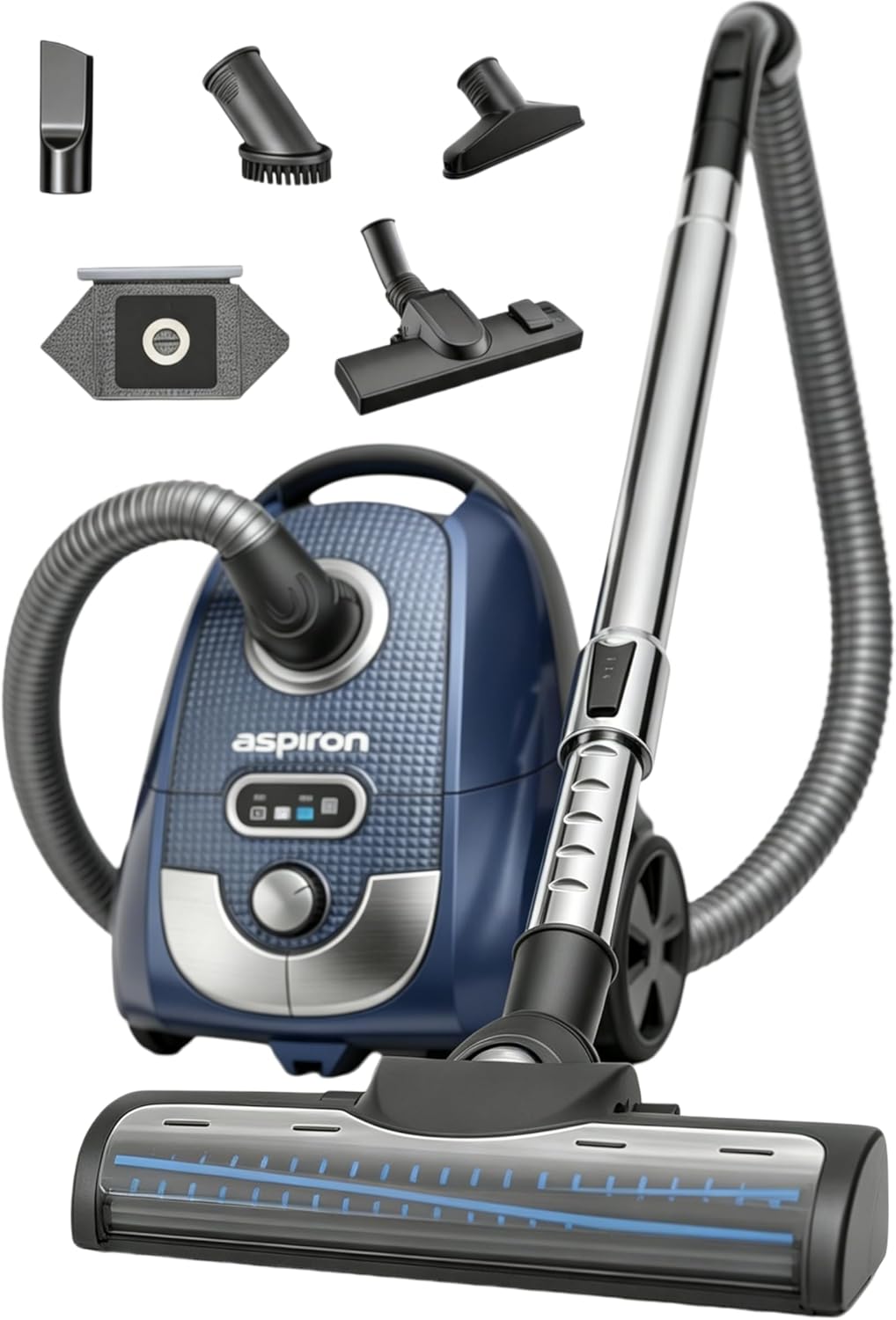 ASPIRON CA029 Canister Vacuum Cleaner CA029, 1600W Bagged Canister Vacuum