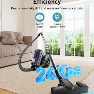 ASPIRON® 1700W Canister Vacuum Cleaner CA033，5-Stage Filtration