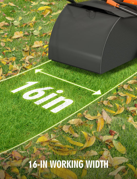 Aspiron 15Amp Artificial Grass Sweeper 16” Width Lawn Sweeper Yard Power Brush