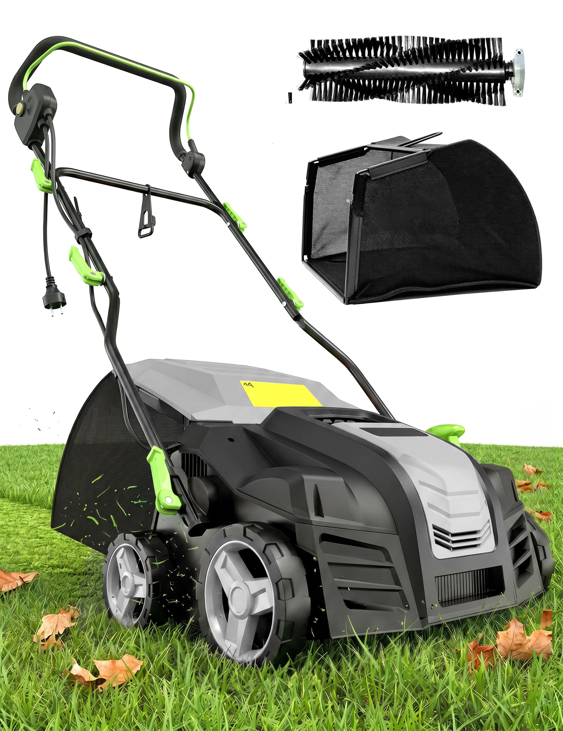 Aspiron 15Amp Artificial Grass Sweeper 16” Width Lawn Sweeper Yard Power Brush