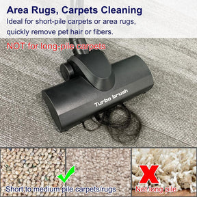 Aspiron Vacuum Carpet Brush Attachment, 1.25" Turbo Floor Brush for AS-CA006, AS-CA033, AS-CA034 – Universal Vacuum Cleaner Head Replacement Carpet & Rug Cleaning