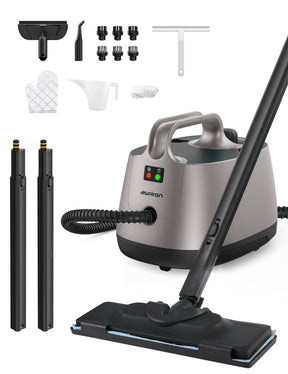 Aspiron CA019 Steam Cleaner, 293°F 58 PSI Powerful Multipurpose Handheld Steam Mop for Home Use, 21 Attachments, 50Oz Capacity, Heavy Duty Steamer for Carpets, Floors, Cars, Tiles, Crack Cleaning