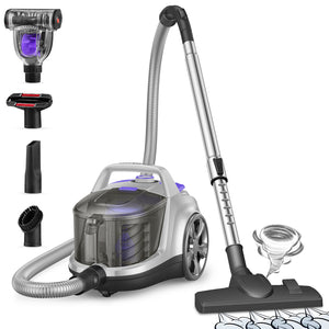Aspiron Lightweight Bagless Vacuum Cleaner CA006, 3.7QT Capacity, 1200W, Purple