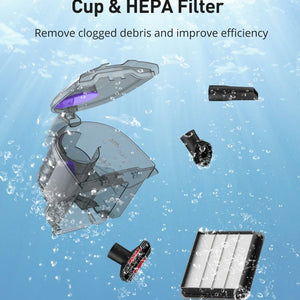 washable xl-capacity dust cup hepa filter