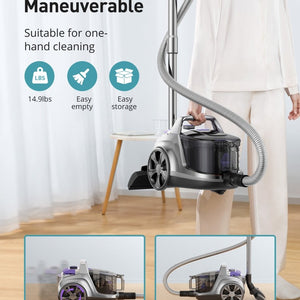 lightweight & maneuverable suitable for one hand cleaning