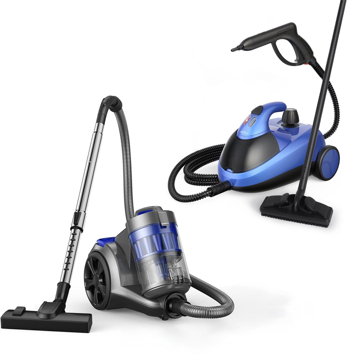 Aspiron® CA042 Steam Cleaner & CA033 Canister Vacuum Cleaner Bundle