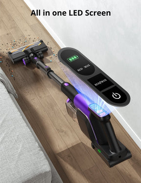 Aspiron® Cordless Vacuum Cleaner CA037, Portable Vacuum Cordless with LED Screen