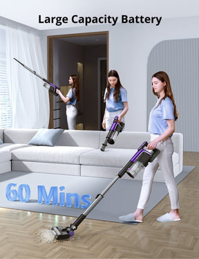 Aspiron® Cordless Vacuum Cleaner CA037, Portable Vacuum Cordless with LED Screen