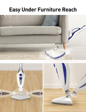 Aspiron AS-CA039 12-in-1 Steam Mop,1500W Steam Cleaner with Detergent Chamber 15S Heat-Up, Detachable Handheld Steamer, Removes 99.99% Stubborn Stains, Safe for Hardwood Floors, Windows, Tiles,Furniture