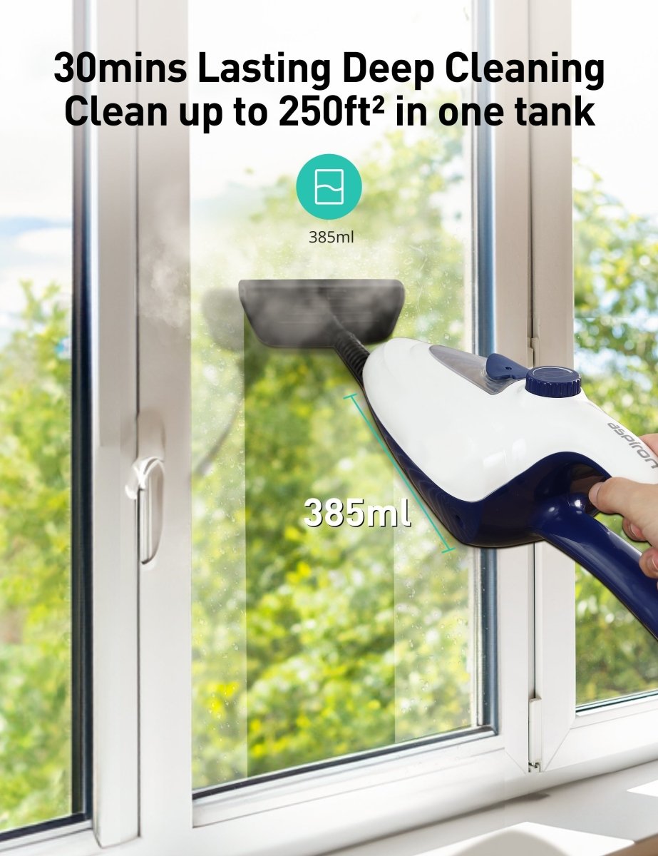 Aspiron AS-CA039 12-in-1 Steam Mop,1500W Steam Cleaner with Detergent Chamber 15S Heat-Up, Detachable Handheld Steamer, Removes 99.99% Stubborn Stains, Safe for Hardwood Floors, Windows, Tiles,Furniture