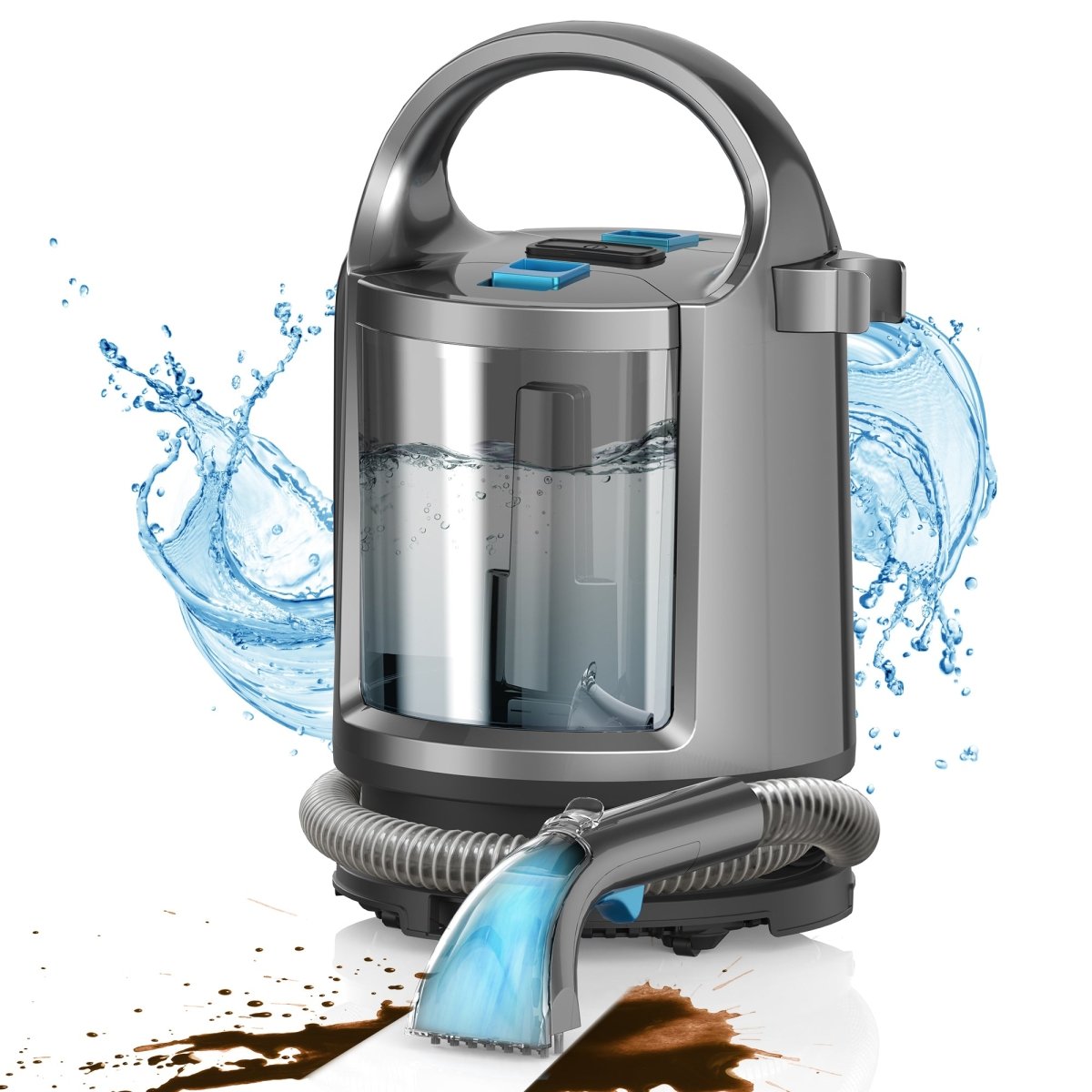 Aspiron Portable Carpet Spot Cleaner & Pet Stain Remover AS-CA046, 20Kpa Powerful Suction Stain Cleaning Carpet Cleaner Machine