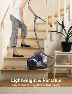 ASPIRON® 1400W Canister Vacuum Cleaner CA033，5-Stage Filtration