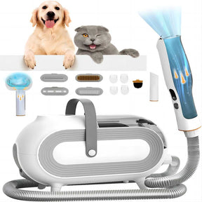 Dog Grooming Kit Vacuum PA002, Dog Clippers with 7-in-1 Pet Grooming Tools，1.8L Bust Box