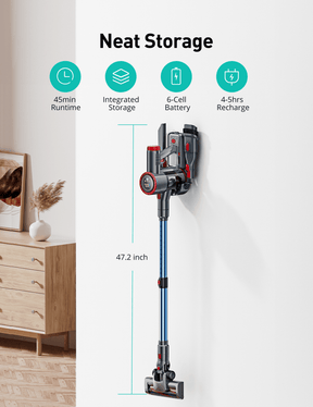 ASPIRON® Cordless Vacuum Cleaner CA028, 45 min Runtime with large LED Touch Display 2024