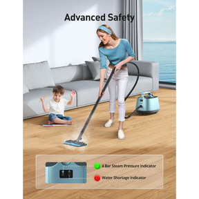 TaoTronics Steam Cleaner, Aspiron Steamer with 21 Accessories, Portable Multipurpose Steam Cleaner for Car, 5 Mins Heating with 1.5L Tank, Heavy Duty Steam Cleaner Carpet and Upholstery, Floors, Tiles, Car