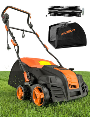 Aspiron 15Amp Artificial Grass Sweeper 16” Width Lawn Sweeper Yard Power Brush