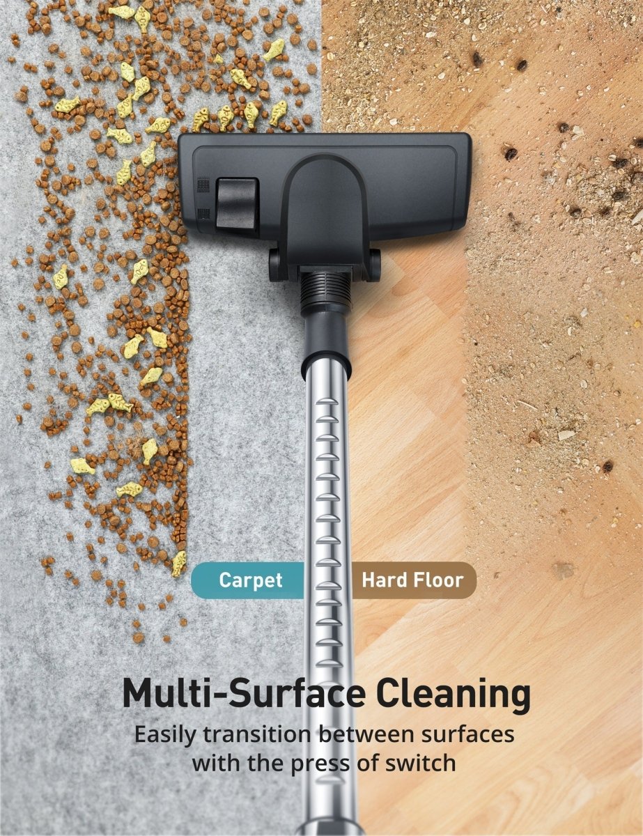 vacuums canister,multiple surface cleaning easily transition between surfaces with the press of switch