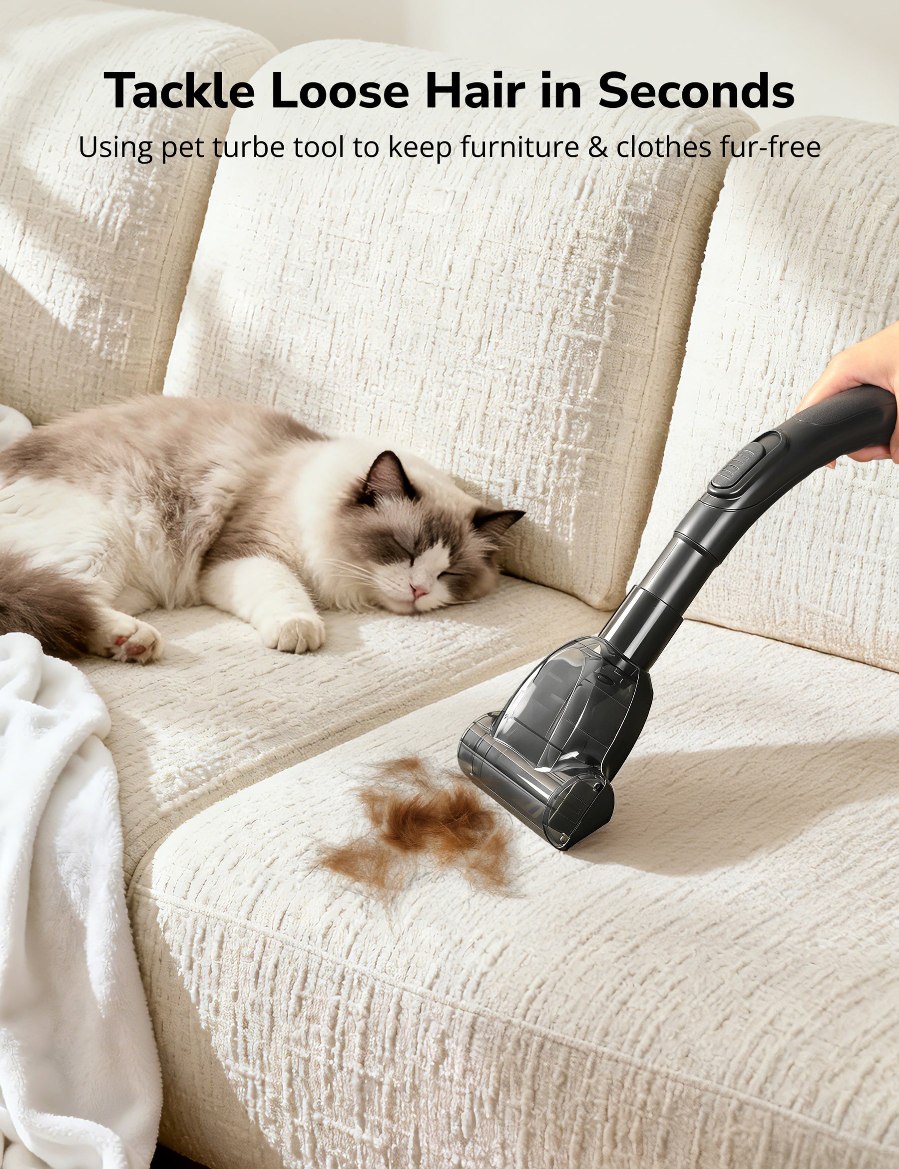 CA040 Aspiron Bagless Canister Vacuum Cleaner AS-CA040 5L Dust Bag, Easy to Push