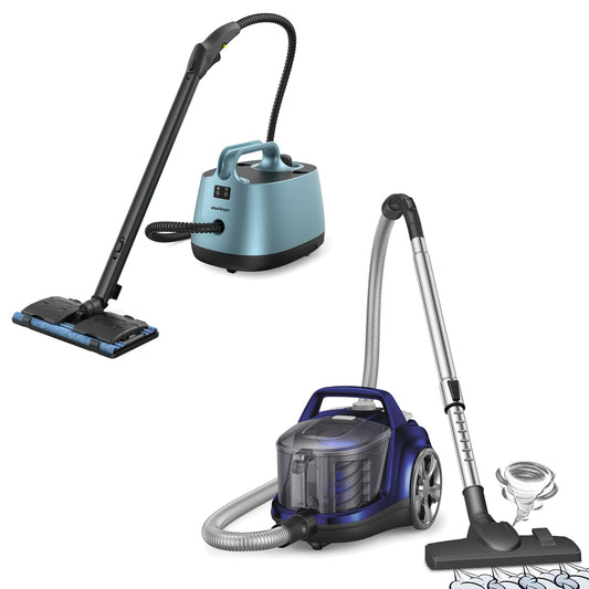 Aspiron® CA006 Canister Vacuum & CA019 Steam Cleaner Bundle