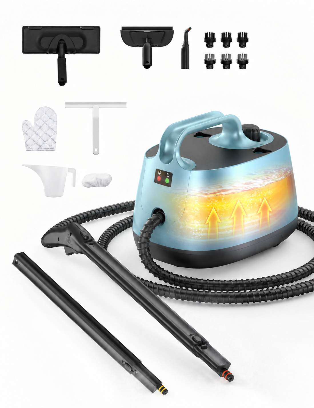 Aspiron AS-CA019 Steam Cleaner, High Pressure Steam Cleaner, 58PSI Heavy Duty 293°F Multipurpose Steam Mop