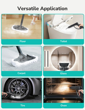 Aspiron Steam Cleaner CA042, Multipurpose Heavy Duty Canister Steamer, Built-In Storage