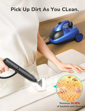 Aspiron Steam Cleaner CA042, Multipurpose Heavy Duty Canister Steamer, Built-In Storage